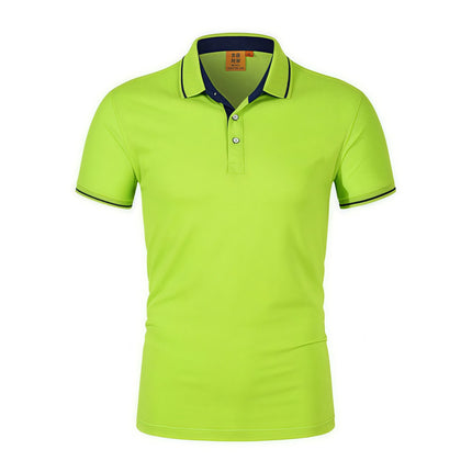 Ice Silk Short Sleeve T-Shirt Summer Work Uniform Logo Printed  Team Culture Polo Shirt  Fashion for Men and Women