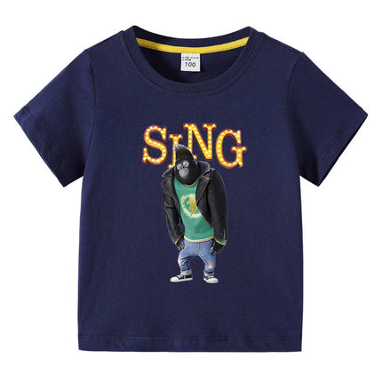 Kids Clothing Short Sleeve t shirts Sing Movie Graphic Children's Summer Casual Cute Cotton Tee