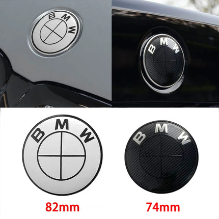 The new badge is suitable for the 45mm standard badge of BMW collective ABS 82/74mm hood/trunk 56/68mm wheel cover.