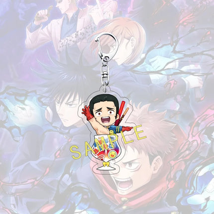 Anime JUJUTSU KAISEN 6cm Acrylic Cute Character Yuji Itadori Backpack Pendant Car Key Decoration Fan Gift Keychain