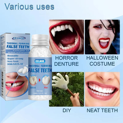 Temporary Tooth Repair Beads | Food Grade Dental Filling Material for Missing Broken Teeth, Denture Adhesive Solid Glue