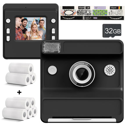Kids Camera Instant Print Photo, Portable Thermal Printing Camera Toy with HD Digital Video, for 3-12 Years Old Boys Girls
