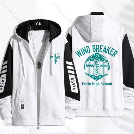 Anime WIND BREAKER Series Hoodies for Men Women Zip Hoodies Hooded Sweatshirt Casual Daily Coat for Men Women