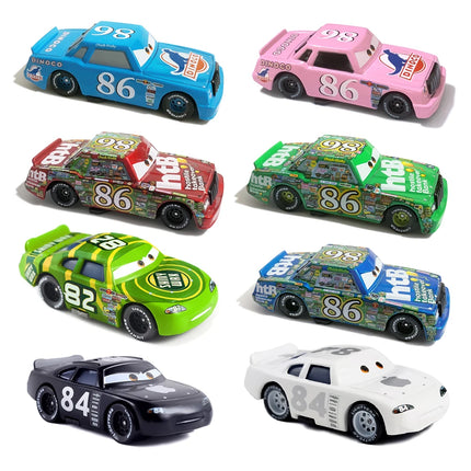 Disney Pixar Cars 3 86 Pink Chick Hicks No:84 No:82 Cartoon Model Car 1:55 Metal Die Casting Children's Toys Birthday Gifts