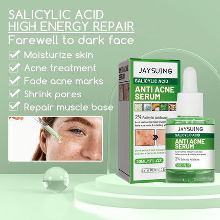 Salicylic Acid Anti Acn-e Face Serum Hydrating Fader Acne Mark Pimple Blackhead Removal Shrink Pores Oil Control Facial Essence