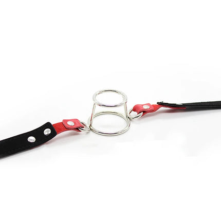 Thierry Deep Throat Double Round Mouth Flail Slave Mouth Bite Ring Gags Open Mouth Gag Stopper Adult Sex Restraint Adult Games