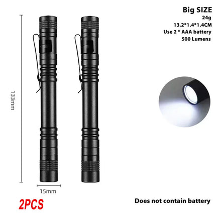 Mini Portable LED Pen Light Pocket Ultra Bright High Lumens Handheld Flashlight Linterna Torch For Camping Outdoor Emergency