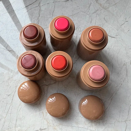 6 Colors Makeup Cheek Blush Cream Blusher Stick Lip Gloss Phone Case For iPhone Toast SALTY TAN Raspberry Espresso Lipstick INS