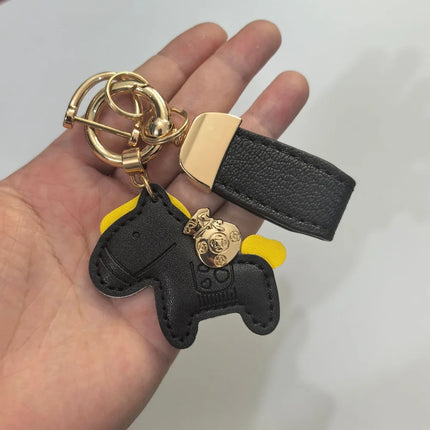 Cartoon Horse Keychain Year of Horse Leather Horse Pendant Horse Ornament Chinese Zodiac Chinese New Year Gift Birthday Gift