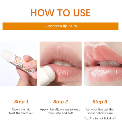 New Sunscreen Lip Balm SPF30 Hydrating Lip Sunblock For Protects Travel Size Sunscreen For Lips Soothes And Moisturizes Lips Sun