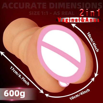 Realistic 3 in 1 Male Masturbator Cup Mouth Vagina Anal 3 Holes Deep Throat Blowjob Pocket Pussy Airplane Cup Sex Toy for Men