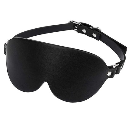 Adult Blindfold Sex Games Faux Leather BDSM Eye Mask For Men Women 18+ Exotic Riveted PU Buckle Sexy Party Club Coslay Mask