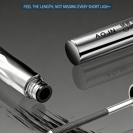 Black Waterproof Metallic Tube Mascara Silk Fiber Long Curling Non-Clumping Eyelash Extensions Spiral Makeup for Eyes
