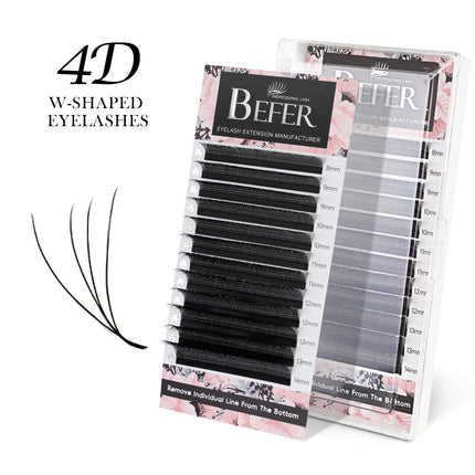 Befer Cilios YY/3D/4D/5D/6D W Shaped Fake Eyelashes Extension Technologic Fiber High Quality Soft Natural Professional Wholesale