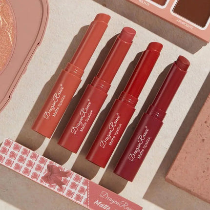 Matte Velvet Lipstick Waterproof Long-lasting Liquid Lipstick Women Smooth and Pigmented Non-Stick Moist Lip Tint
