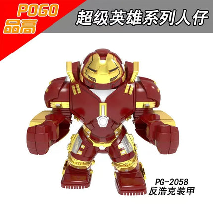 Building blocks, Marvel superheroes, assembled dolls, Spider Man, Iron Man, Venom, Shark, Deadpool, DIY gifts, children's toys