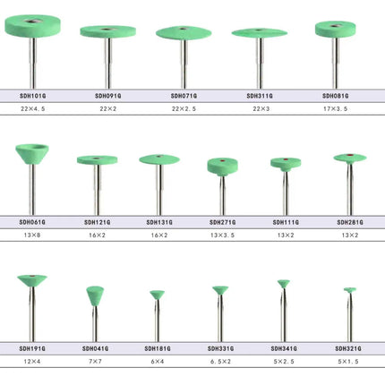 5PCSDental Diamond Poloshing for Zirconia Medium Deatal Lab Grinding Ceramics Crowns Polisher Stone Burs