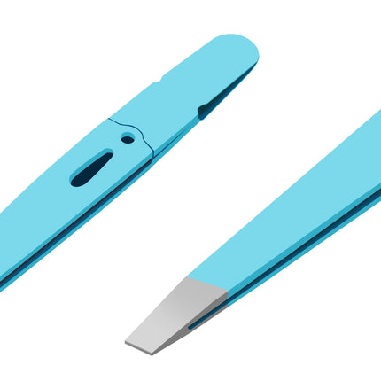 Stainless Steel Slanted Mouth Eyebrow Tweezers Colorful Hair Beauty Fine Hairs Puller Eye Brow Clips Beard Removal Makeup Tools