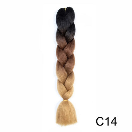 Synthetic Jumbo Braids Hair 24Inch Braiding Hair Extensions Ombre Fake Hair For Crochet Box Braid Blue Purple for Women