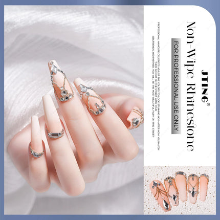 JTING 1pc 3D Nail Art Non Wipe Rhinestone Gel 15ml Clear Gel Polish Nails Salon Professional Products