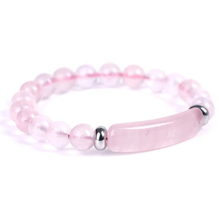 Bridge bracelet Natural Stone Crystal Druzy Rose Quartz Amethyst Gemstone Beaded Beads Bracelet for Women Girls Jewelry Gifts