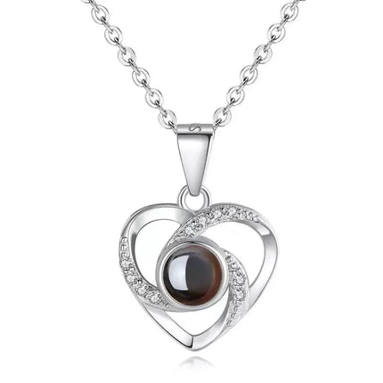 Projection Necklace 100 Languages I Love You Pendant Necklaces For Lover Girlfriend 2026 Creative Couple Romantic Jewelry Gifts