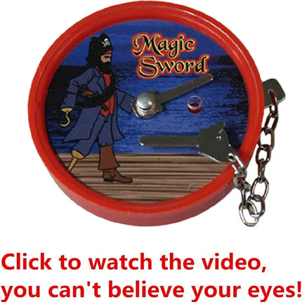 Magical Sword Tricks Magic Pirate Box Secret Box Close Up Show Magic Props Easy Magic Tricks Gift for Kids Children Beginners