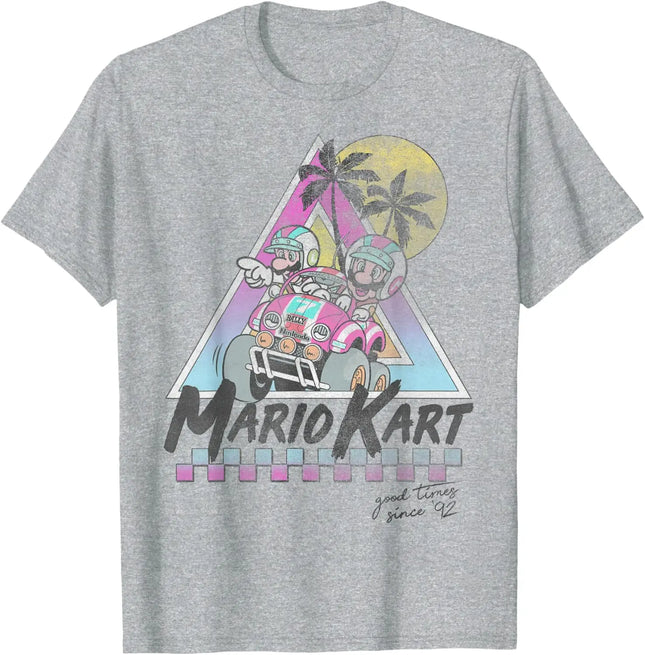 2026 New Super Mario unisex 100%cotton shirt, high quality vintage O-neck T-shirt Harajuku summer Men's Japanese fashion Shirt