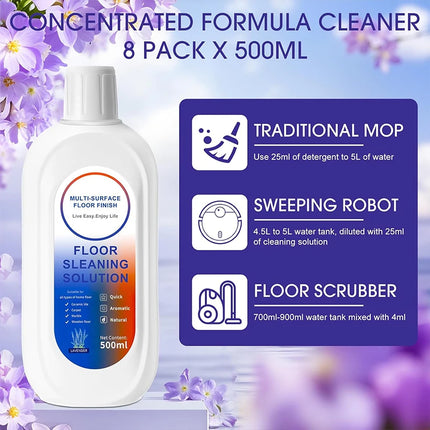 For Tineco FLOOR ONE S3/ S5/Pro2/Combo/S7Pro All Series Cleaning Solution Robot Vacuum Floor Cleaner Lavender Scent 500ml