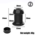 black M with lid