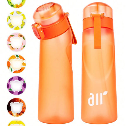 1pc Air Water Bottle With 1pc Random Flavor Pods Portable Transparent With Straw Leak Proof Suitable for Outdoor Sports