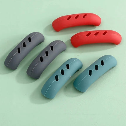 Silicone Pan Anti Scalding Handle Cover Heat Resistant Insulation Grip Sleeve Pot Handle Holder Pans Bowl Holders Kitchen Gadget