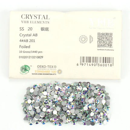 YHB 101-133Cold Fixation Crystal Cristales Flatback Silver Back Non Hotfix Rhinestones For Bags Shoes Garment Phone DIY Nail Art