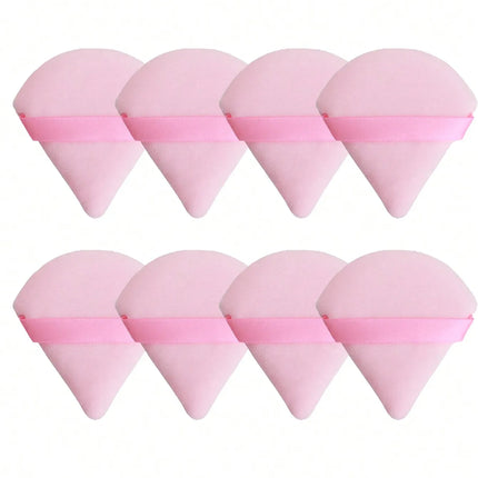 3/8/15/24Pcs Triangle Flocked Beauty Sponge Sets-Soft Fluffy Texture,for Face/Body Powder Puff&Cosmetic Blending Tools Assorted