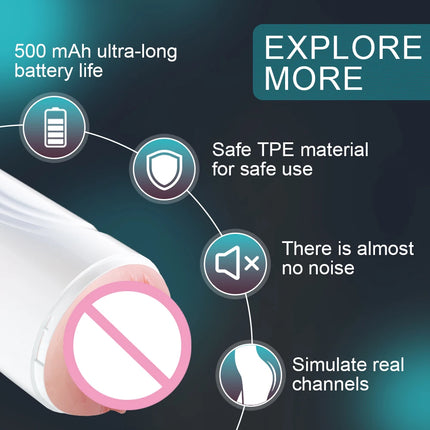 Automatic Male Mastubator Vibration Blowjob Machine for Men Masturbation Cup Sex Toys Adult Goods for Men Masturbate Supplies