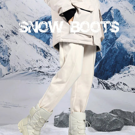 Brand Men's Winter Shoes Waterproof Men's Boots Warm Plush Couple Snow Boots Outdoor Non-slip Hiking Boots Men Work Ankle Boots