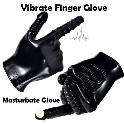 BDSM Vibrator Sex Toy Female Masturbation G Spot Clitoris Stimulator Sex Gloves Vibrating Fingers SM Slave Adult Toy 18+ Product