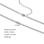 13 Paperclip Chain S / 45-50cm