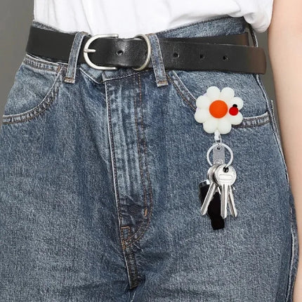 1pcs New Resin Flowers Retractable Nurse Badge Reel Cute Floral Girls Students Doctor ID Card Holder Keys Lanyard