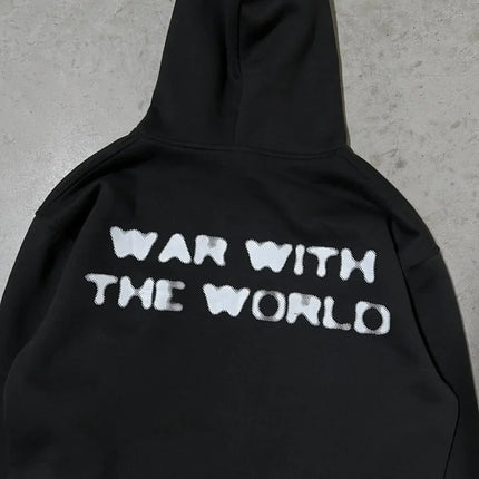 Trendy Retro Street Style Portrait Print Long Sleeved Loose Hoodie for Men and Women, Millennium Gothic Harajuku Style Pullover