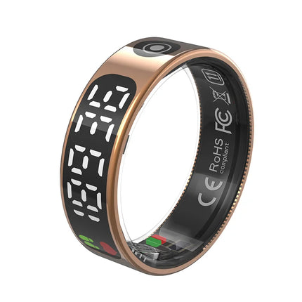 New Smart Ring with Screen 5ATM Waterproof Diving Swim Heart Rate Blood Oxygen Sleep Monitor Multi Sport Mode Gesture Control