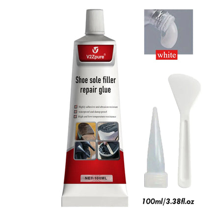 Shoe Repair Glue Kit White/Black Sole Waterproof Quick Drying Filling Repair Adhesive Wear-resistant Sealant Crack Repair Agent