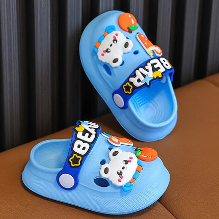 Summer Kids Sandals Hole Children's Shoes Slippers Soft Anti-Skid Cartoon DIY Design Hole Baby Shoes Sandy Beach For Boys Girls