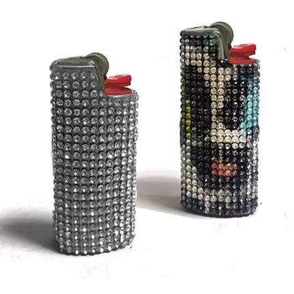 Metal Shell Case Holder Lighters Sleeve Pouches DIY Creative Crystal Cover j5 Lighter Box Cases Covers
