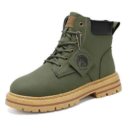 Men's Leather Ankle Boots - Classic Motorcycle Boots / Bottes en Cuir pour Hommes - Bottes Classiques de Moto