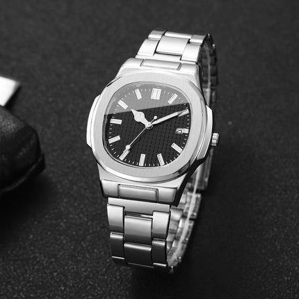 Fashion Square Men Calendar Quartz Watch Luxury Business Watches Mens Clock Reloj Hombre（Without Box）