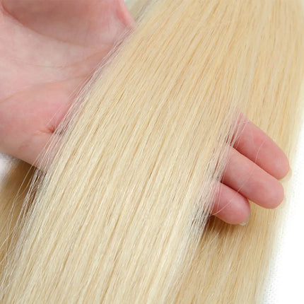 613 13x6 Lace Frontal Only 100% Human Hair 4x4 Straight Transparent Swiss Lace Closure Honey Blonde Pre-Plucked With Baby Hair