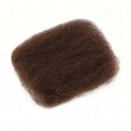 QVR Dark Brown Afro kinky Bulk Hair Extensions For Braiding Dreadlock Afro Kinky Curly Human Hair No Attachment 50grams/Pack