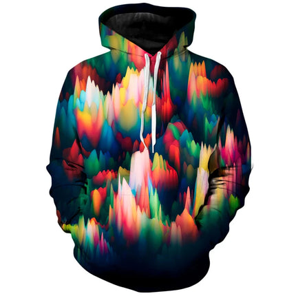 2024 autumn/winter 3D Printing Oil Painting Colorful Pullover Fashion Street men's Sportswear Casual Long Sleeve Unisex Hoodie