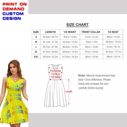 Custom Dress Print On Demand Party Sexy Girls Cartoon Image Design Women Uniforms Matching Clothes Customized DIY Dropshipping
